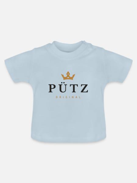 Pütz Original Familienlogo - Baby Bio-T-Shirt mit Rundhals - Hellblau