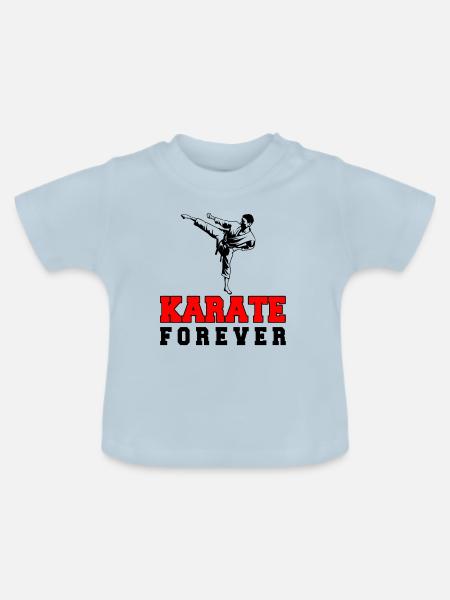 Karate Forever - Baby Bio-T-Shirt mit Rundhals - Hellblau
