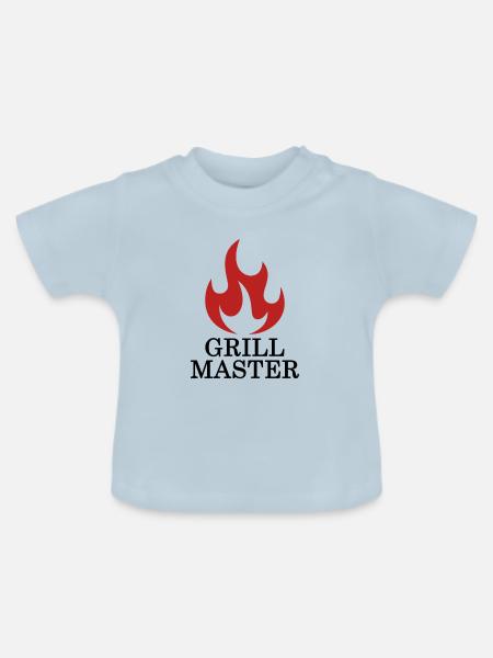 Grill Master - Grill Chef - Baby Bio-T-Shirt mit Rundhals - Hellblau