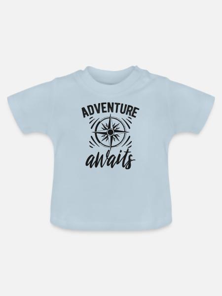 Reisen - Baby Bio-T-Shirt mit Rundhals - Hellblau