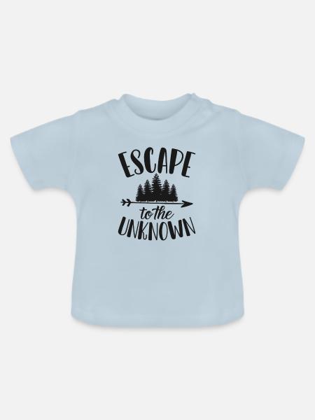 Reisen - Baby Bio-T-Shirt mit Rundhals - Hellblau