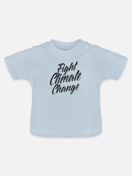 Klimawandel Klimaschutz - Baby Bio-T-Shirt mit Rundhals - Hellblau
