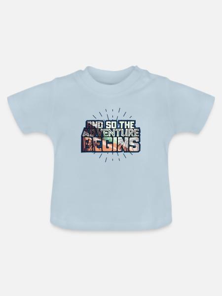 Reise - Baby Bio-T-Shirt mit Rundhals - Hellblau
