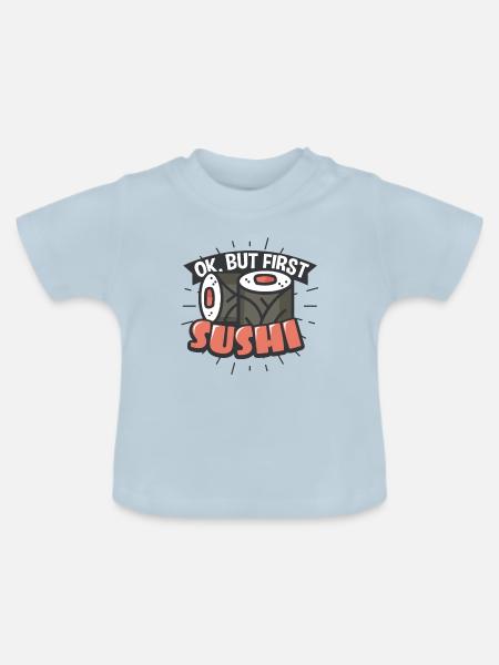 Sushi - Baby Bio-T-Shirt mit Rundhals - Hellblau