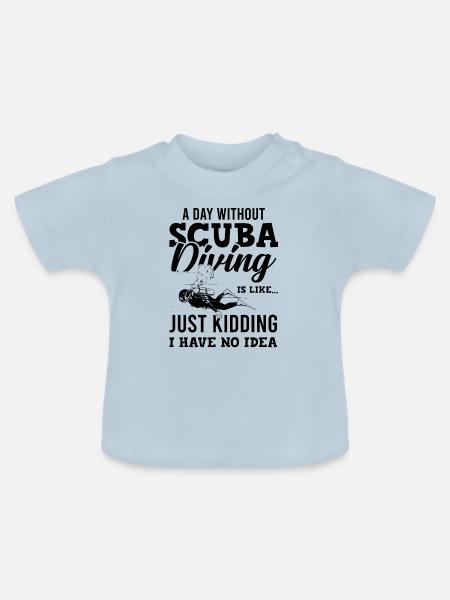 Tauchen scuba diving - Baby Bio-T-Shirt mit Rundhals - Hellblau
