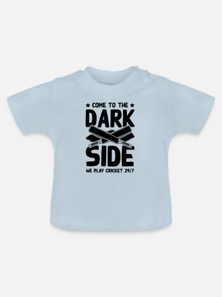cricket dark side - Baby Bio-T-Shirt mit Rundhals - Hellblau