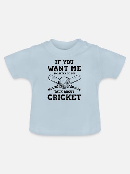 cricket sport - Baby Bio-T-Shirt mit Rundhals - Hellblau