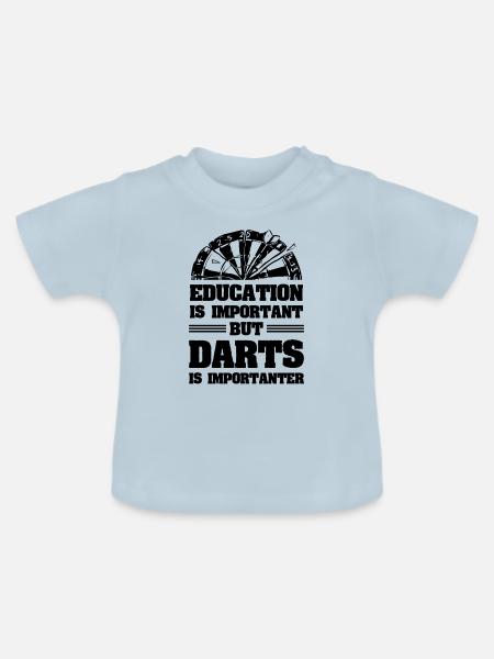 bildung dart - Baby Bio-T-Shirt mit Rundhals - Hellblau