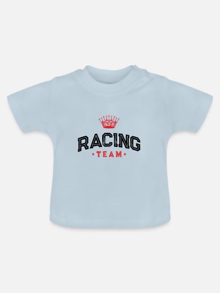 Racing Team - Baby Bio-T-Shirt mit Rundhals - Hellblau