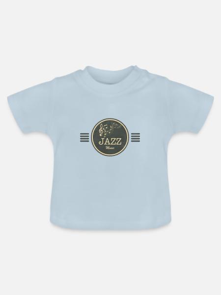 Jazz Musik - Baby Bio-T-Shirt mit Rundhals - Hellblau