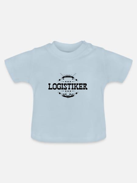 Logistiker Beruf - Baby Bio-T-Shirt mit Rundhals - Hellblau