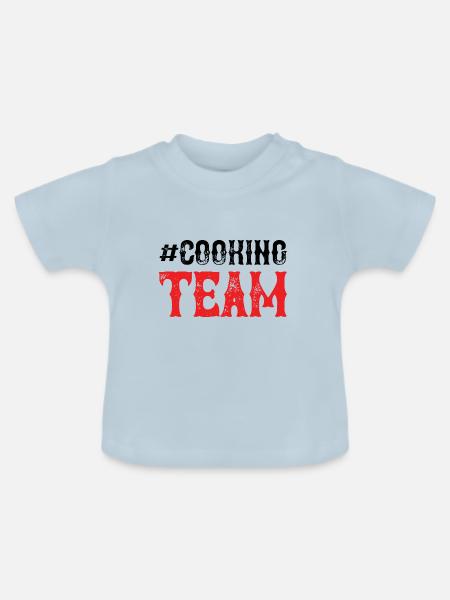 Cooking Team - Baby Bio-T-Shirt mit Rundhals - Hellblau