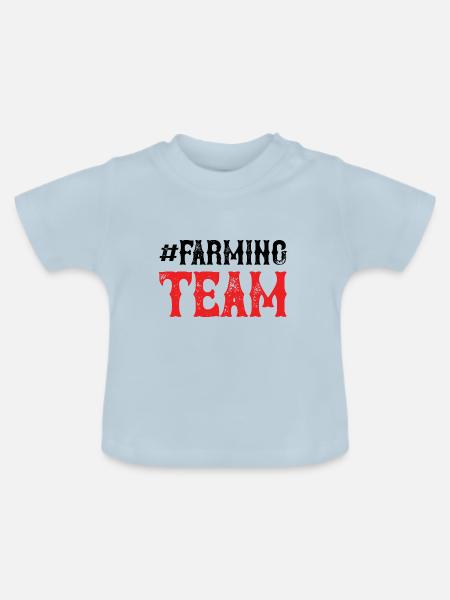 Farming Team - Baby Bio-T-Shirt mit Rundhals - Hellblau