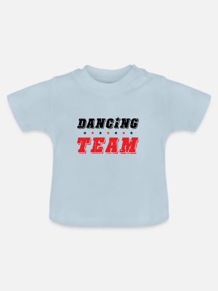 Dancing Team - Baby Bio-T-Shirt mit Rundhals - Hellblau