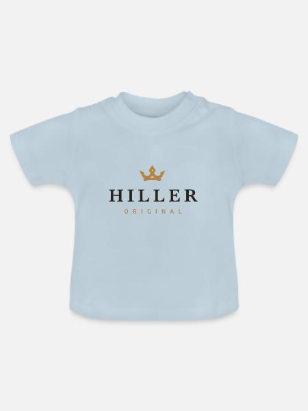 Hiller Original Familienlogo - Baby Bio-T-Shirt mit Rundhals - Hellblau