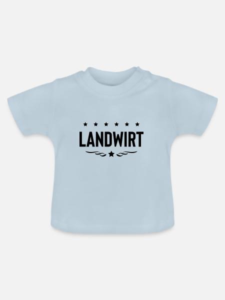 Landwirt Beruf - Baby Bio-T-Shirt mit Rundhals - Hellblau