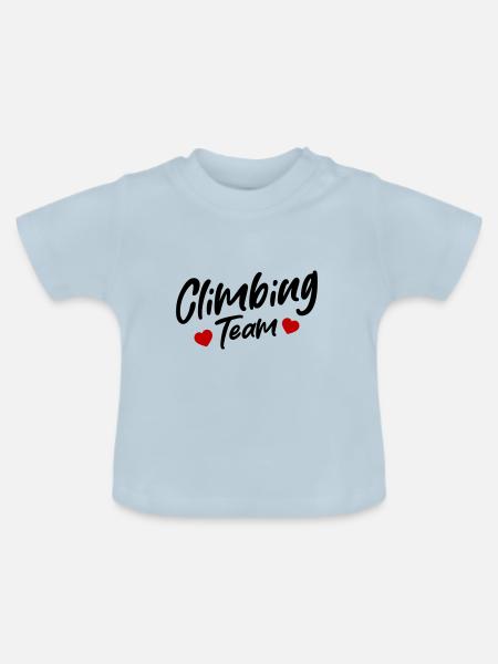 Climbing Team - Baby Bio-T-Shirt mit Rundhals - Hellblau