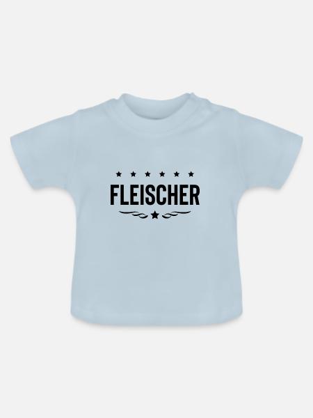 Fleischer Beruf - Baby Bio-T-Shirt mit Rundhals - Hellblau