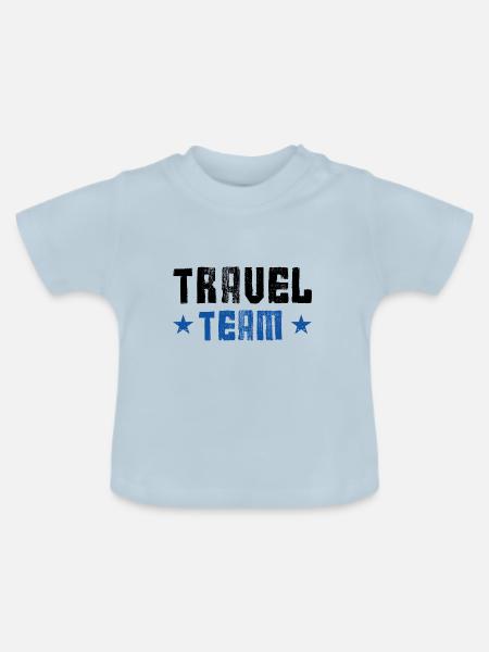 Travel Team - Baby Bio-T-Shirt mit Rundhals - Hellblau