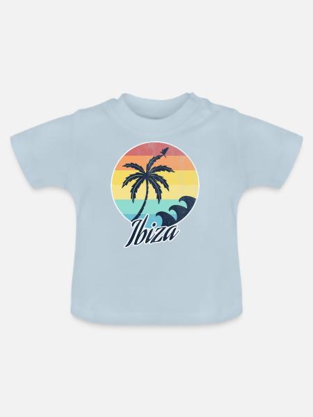 Ibiza - Baby Bio-T-Shirt mit Rundhals - Hellblau