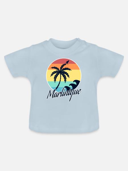 Martinique - Baby Bio-T-Shirt mit Rundhals - Hellblau