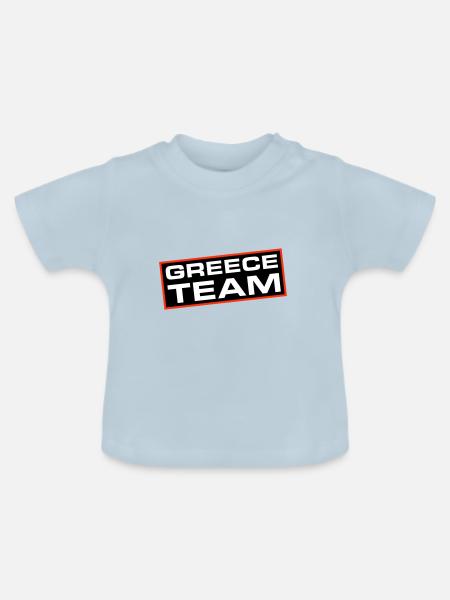 Greece Team - Baby Bio-T-Shirt mit Rundhals - Hellblau