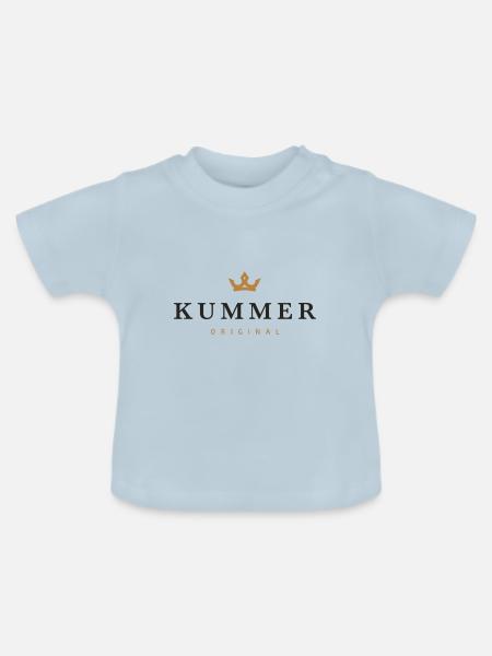 Kummer Original Familienlogo - Baby Bio-T-Shirt mit Rundhals - Hellblau