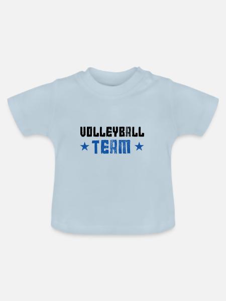 Volleyball Team - Baby Bio-T-Shirt mit Rundhals - Hellblau