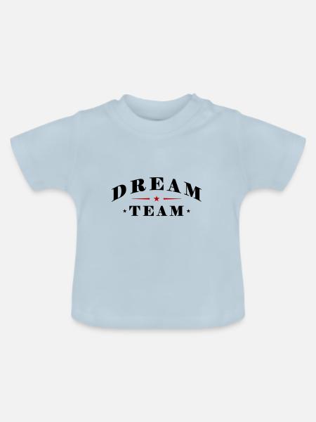Dream Team - Baby Bio-T-Shirt mit Rundhals - Hellblau