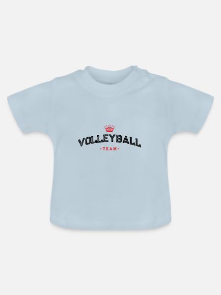 Volleyball Team - Baby Bio-T-Shirt mit Rundhals - Hellblau