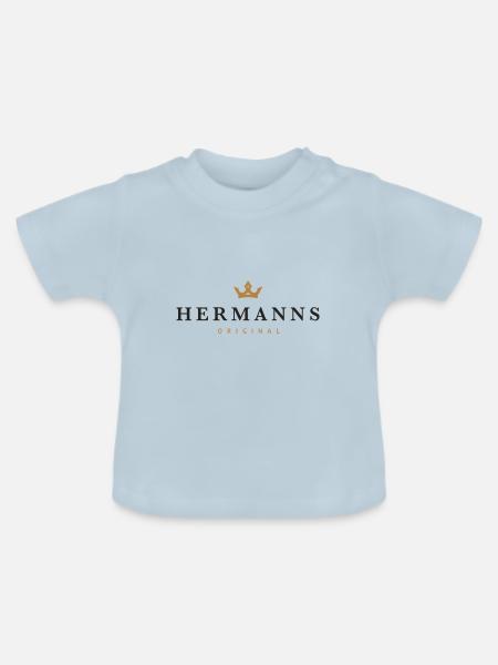 Hermanns Original Familienlogo - Baby Bio-T-Shirt mit Rundhals - Hellblau