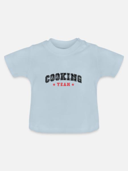 Cooking Team - Baby Bio-T-Shirt mit Rundhals - Hellblau
