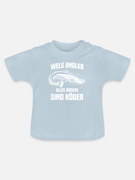 Wels Angler - Baby Bio-T-Shirt mit Rundhals - Hellblau