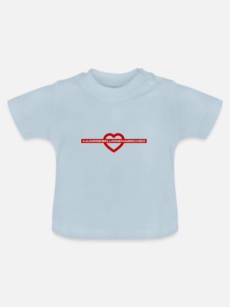 Junggesellinnenabschied Herz - Baby Bio-T-Shirt mit Rundhals - Hellblau