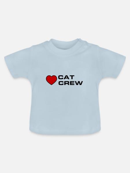 Cat Crew - Baby Bio-T-Shirt mit Rundhals - Hellblau