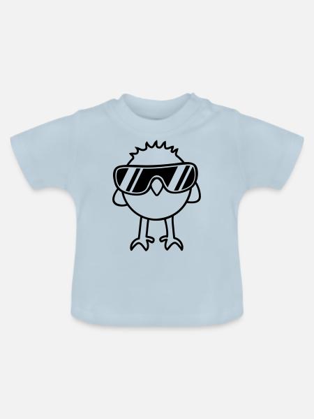 Cool Chick - Baby Bio-T-Shirt mit Rundhals - Hellblau