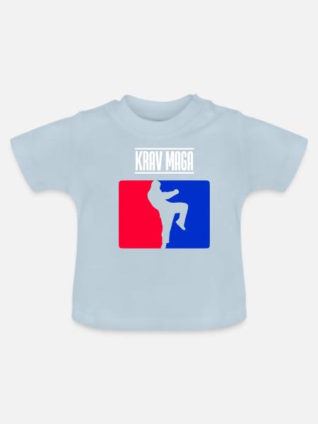 Krav Maga - Baby Bio-T-Shirt mit Rundhals - Hellblau
