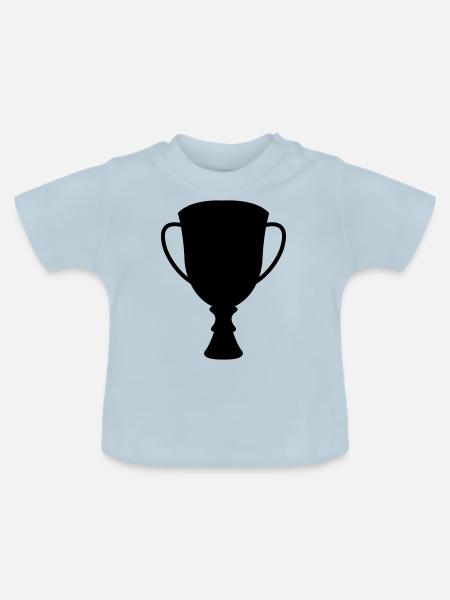 pokal - Baby Bio-T-Shirt mit Rundhals - Hellblau