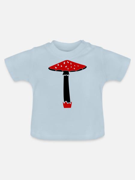 Pilz - Baby Bio-T-Shirt mit Rundhals - Hellblau