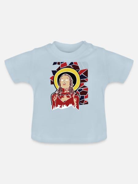 Übernatürlicher Horror - Baby Bio-T-Shirt mit Rundhals - Hellblau