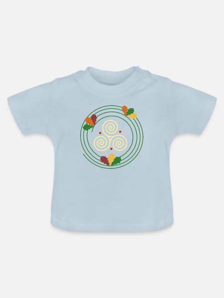 Triskel - Der ewige Kreislauf - Baby Bio-T-Shirt mit Rundhals - Hellblau