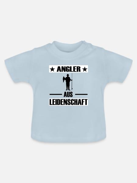 Angeln - Baby Bio-T-Shirt mit Rundhals - Hellblau