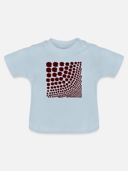 Rosen rot Geschenkidee - Baby Bio-T-Shirt mit Rundhals - Hellblau