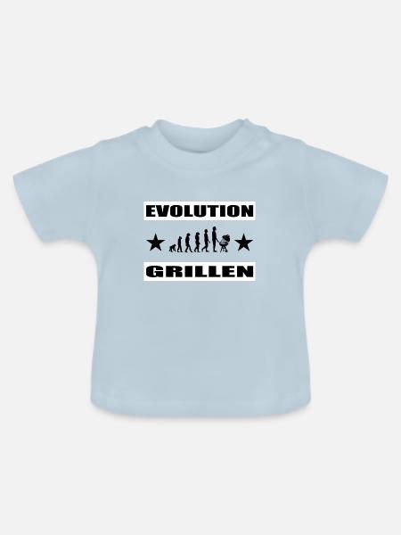 BBQ - Baby Bio-T-Shirt mit Rundhals - Hellblau