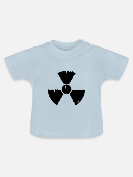 radio active / radioactive - Baby Bio-T-Shirt mit Rundhals - Hellblau