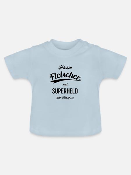 Fleischer - Baby Bio-T-Shirt mit Rundhals - Hellblau