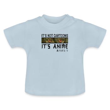 Ce ne sont pas des dessins animés, c’est de l’anime pour les amateurs d’anime - T-shirt bio col rond Bébé - bleu clair - Devant