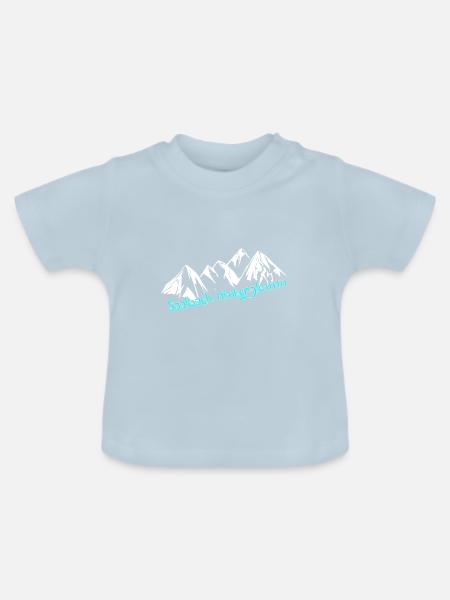Saalbach Hinterglemm - Baby Bio-T-Shirt mit Rundhals - Hellblau