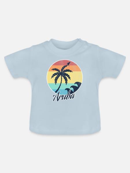 Aruba - Baby Bio-T-Shirt mit Rundhals - Hellblau