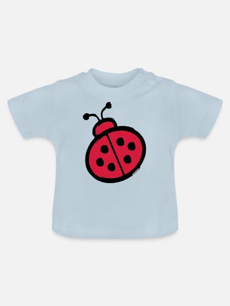 ladybug - Baby Bio-T-Shirt mit Rundhals - Hellblau